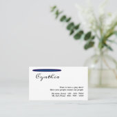 Ein einfaches, aber elegantes Spieldatum Kinder Visitenkarte (Stehend Vorderseite)