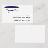 Ein einfaches, aber elegantes Spieldatum Kinder Visitenkarte (Vorne/Hinten)