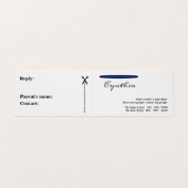 Ein einfaches, aber elegantes Spieldatum Kinder Visitenkarten (Außenseite Aufgefaltet)