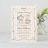 Ein einfaches Baby ist die Kaffeemaschine. Einladung (Stehend Vorderseite)