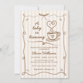 Ein einfaches Baby ist die Kaffeemaschine. Einladung (Vorderseite)