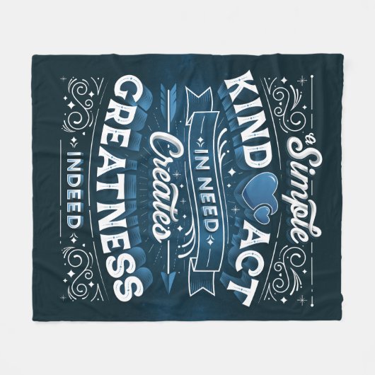 Ein einfaches Blatt Fleece Blanket (Mittel) (Vorderseite (Horizontal))