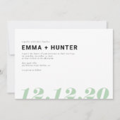 Ein einfaches Datum Einladung (Vorderseite)