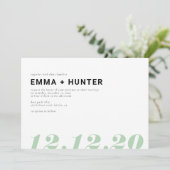 Ein einfaches Datum Einladung (Stehend Vorderseite)