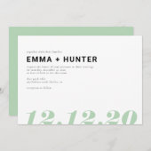 Ein einfaches Datum Einladung (Vorne/Hinten)