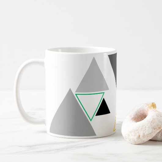 Ein einfaches Dreieck Kaffeetasse (Mit Donut)