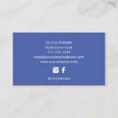 Ein einfaches Hallo | Fett und moderne Typografie Visitenkarte (Rückseite)