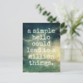 Ein einfaches Hallo - inspirierende Postkarte (Stehend Vorderseite)