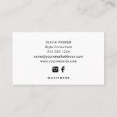 Ein einfaches Hallo| Kühne und moderne Typografie Visitenkarte (Rückseite)