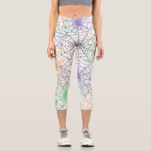 Ein einfaches Halloween-Webmuster Capri Leggings (Vorderseite)
