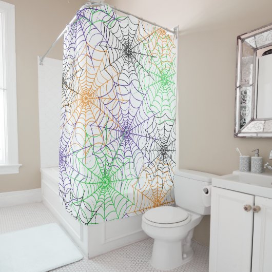 Ein einfaches Halloween-Webmuster Duschvorhang (Beispiel)