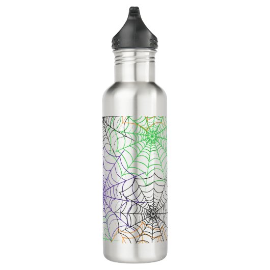 Ein einfaches Halloween-Webmuster Edelstahlflasche (Rechts)