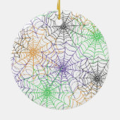 Ein einfaches Halloween-Webmuster Keramik Ornament (Hinten)