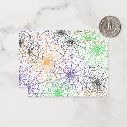 Ein einfaches Halloween-Webmuster Mitteilungskarte (Vorderseite/Rückseite Beispiel)