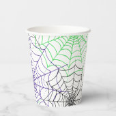 Ein einfaches Halloween-Webmuster Pappbecher (Rückseite)