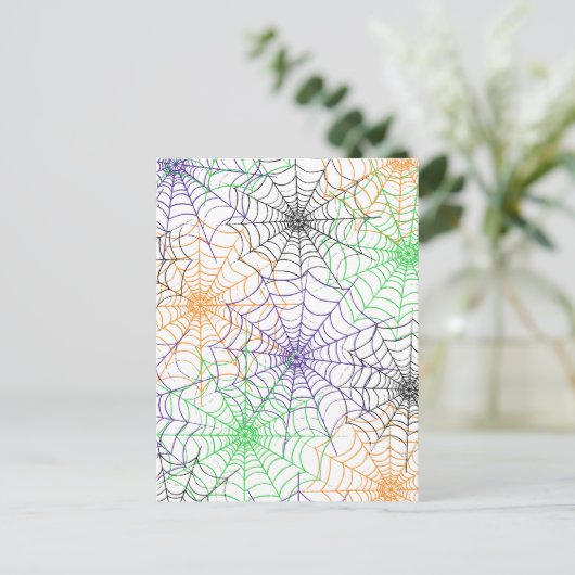 Ein einfaches Halloween-Webmuster Postkarte (Stehend Vorderseite)