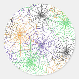 Ein einfaches Halloween-Webmuster Runder Aufkleber