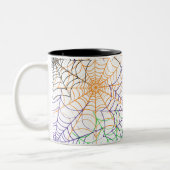 Ein einfaches Halloween-Webmuster Zweifarbige Tasse (Links)