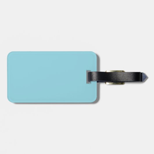 Ein einfaches hellblaues Hintergrundbild füllt das Gepäckanhänger (Rückseite horizontal)