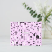 Ein einfaches Hello Part Deux Postkarten - Pink (Stehend Vorderseite)