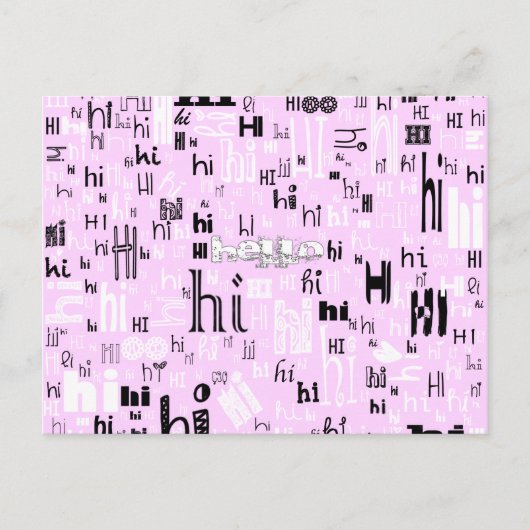 Ein einfaches Hello Part Deux Postkarten - Pink (Vorderseite)