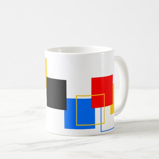 Ein einfaches Rechteck auf Ihrer Tasse (VorderseiteRechts)