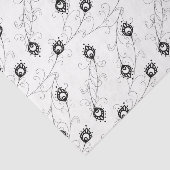 Ein einfaches Schwarz-Weiß-Pfauenfedermuster Seidenpapier (Ausschnitt)