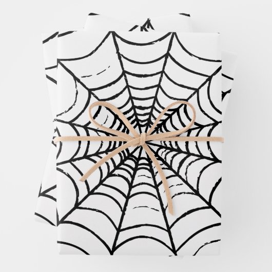 Ein einfaches Spinnennetz Geschenkpapier Set (Beispiel)