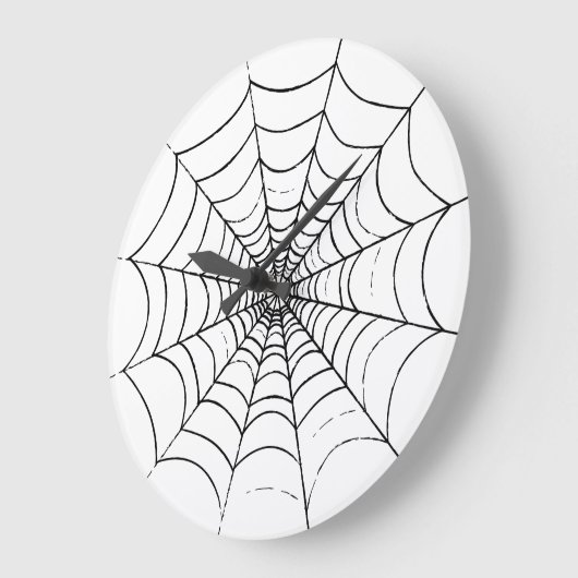 Ein einfaches Spinnennetz Große Wanduhr (Winkel)