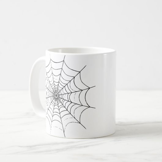 Ein einfaches Spinnennetz Kaffeetasse (Vorderseite Links)