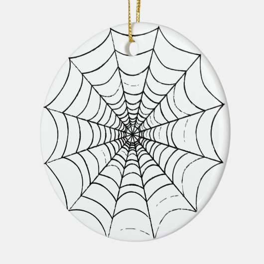 Ein einfaches Spinnennetz Keramik Ornament (Links)