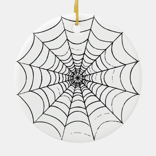 Ein einfaches Spinnennetz Keramik Ornament (Hinten)