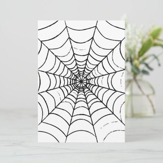 Ein einfaches Spinnennetz - Nah Einladung (Stehend Vorderseite)