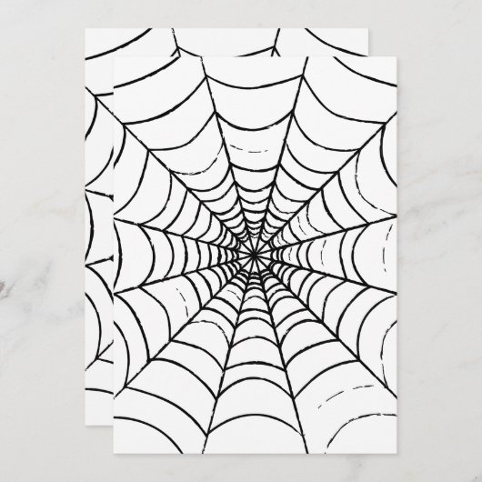 Ein einfaches Spinnennetz - Nah Einladung (Vorne/Hinten)