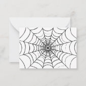 Ein einfaches Spinnennetz - Nah Mitteilungskarte (Rückseite)