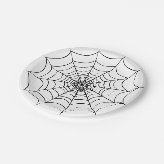 Ein einfaches Spinnennetz Pappteller (Schrägansicht)