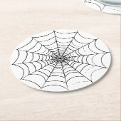 Ein einfaches Spinnennetz Runder Pappuntersetzer (Angewinkelt)