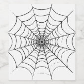 Ein einfaches Spinnennetz Weinetikett (Einzelnes Label)