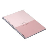 Ein einfaches, stylisches Rosa-Monogramm Notizblock (Rechte Seite)