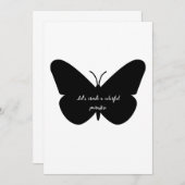 Ein einfaches Zitat in einem einfachen Schmetterli Einladung (Vorne/Hinten)