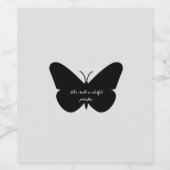 Ein einfaches Zitat in einem einfachen Schmetterli Weinetikett (Einzelnes Label)