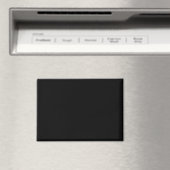 Ein einfarbig dunkel schwarzer texturierter Hinter Magnet (In Situ (Geschirrspüler))