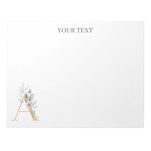 Ein einfarbiger Personalisierter Editor für Monogr Notizblock (Vorderseite)