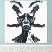 Ein einfarbiges abstraktes Portrait Leinwanddruck (Insitu (Holzboden))