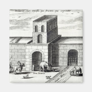 Ein Eingang in der Chinesischen Mauer Magnet