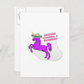 Ein Einhorn mit einem Sombrero Postkarte (Vorne/Hinten)