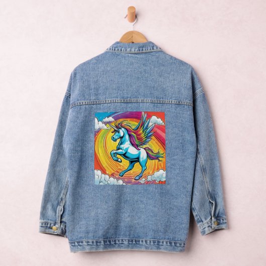 Ein Einhorn mit Regenbogen Jeansjacke (Hangar)