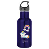 Ein Einhorn unter dem Regenbogen Trinkflasche (Vorderseite)