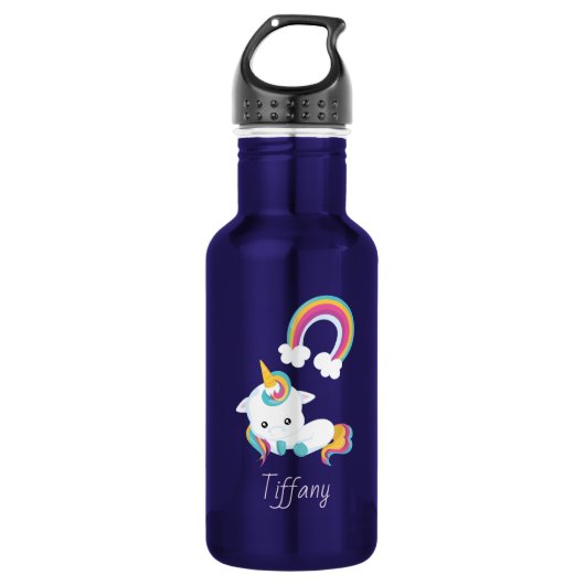 Ein Einhorn unter dem Regenbogen Trinkflasche (Vorderseite)