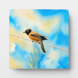 Ein einsamer bunter Vogel Fotoplatte